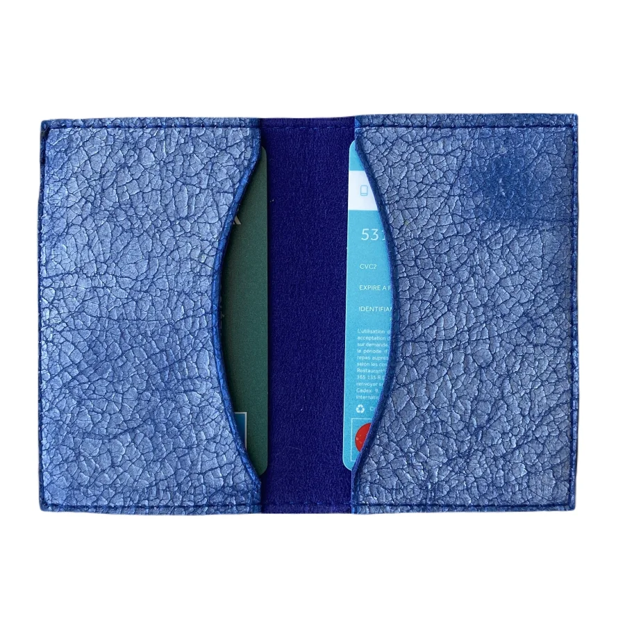 porte-cartes en cuir de chèvre effet craquelé bleue océan porte-cartes en cuir de chèvre effet craquelé bleue océan